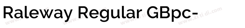 Raleway Regular GBpc字体转换